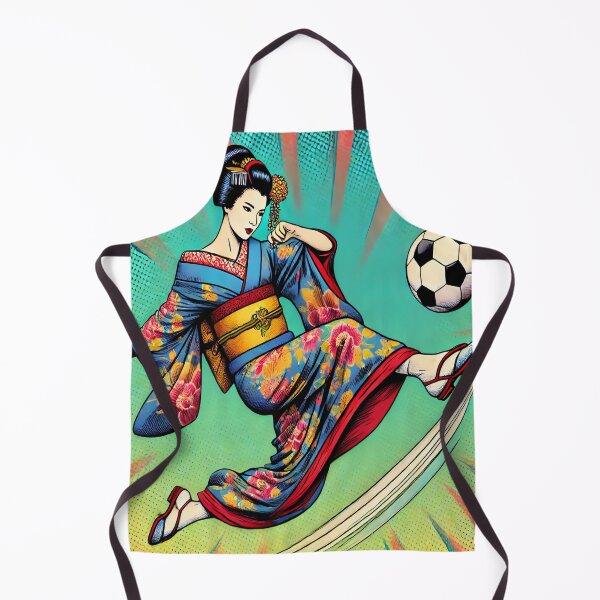 Item preview, Geisha Soccer – Dynamic Pop Art Fusion designed and sold by SakuraJapanArt.