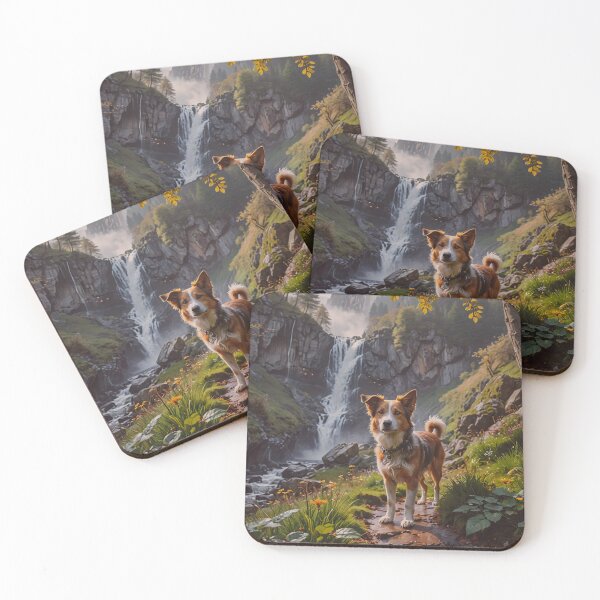Item preview, Welsh Sheepdog at the Waterfall designed and sold by Trendishere.