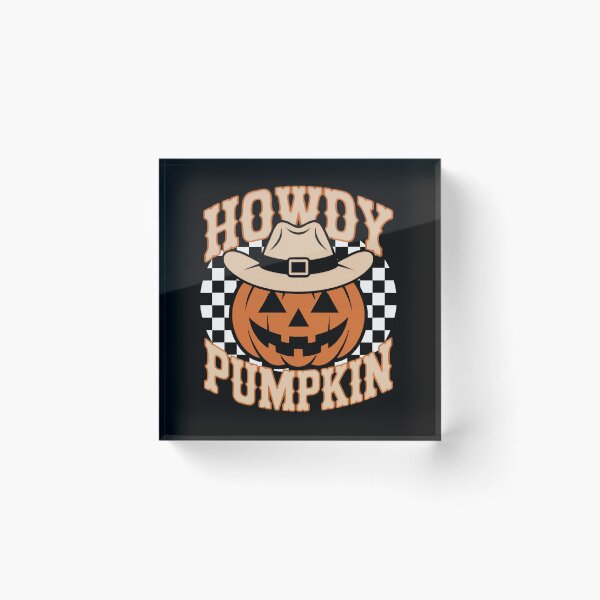 Item preview, Howdy Pumpkin Halloween Cowgirl Checkered Design designed and sold by Magic-Humor.