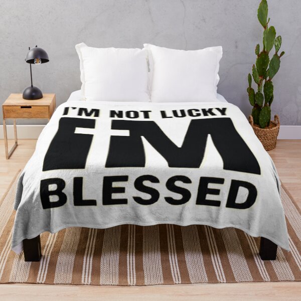Item preview, I'm Not Lucky I'm Blessed - Faith Quote designed and sold by Vicky021.