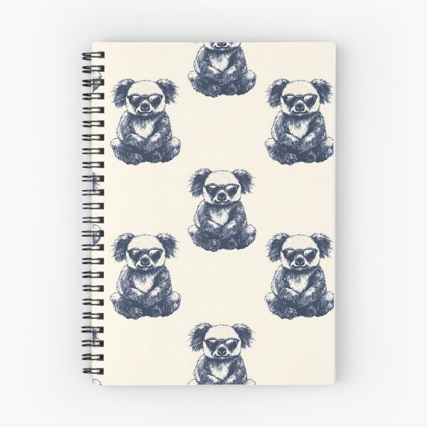 Item preview, A seamless pattern featuring koalas in glasses, drawn in a natural sketch style designed and sold by Mariana Shymkovych.