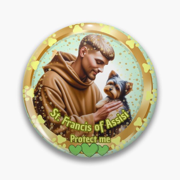 Item preview, Cute Yorkie . Yorkie protection - Protect my puppy - St Francis of Assisi designed and sold by Alkymias.