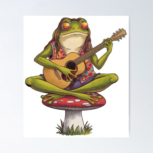 Item preview, Hippy Frog designed and sold by Angry Swan Designs.