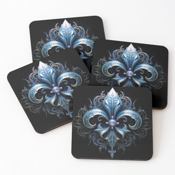 Item preview, Blue Gothic Fleur de Lys designed and sold by effervescence.