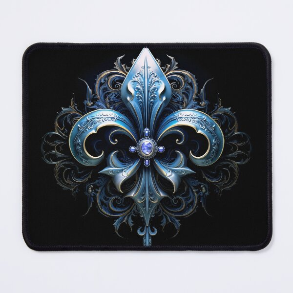 Item preview, Blue Gothic Fleur de Lys designed and sold by effervescence.