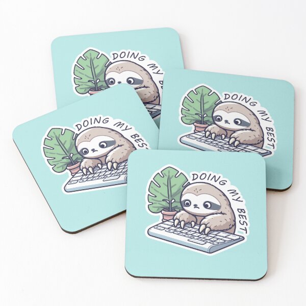 Item preview, Doing My Best Sloth Kawaii designed and sold by StylishDesigns_ByJohn.