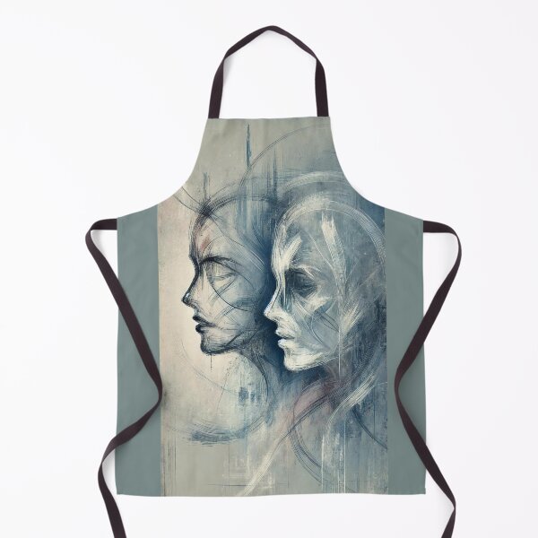 Item preview, Abstract Blue Faces - Dual Portrait designed and sold by Blink Art Studio.