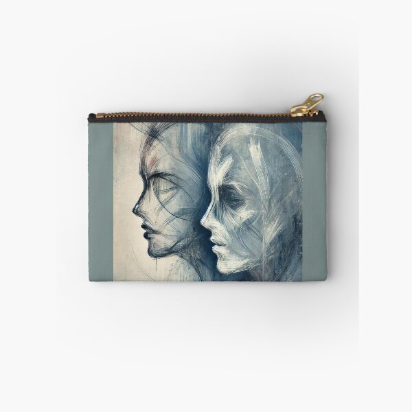 Item preview, Abstract Blue Faces - Dual Portrait designed and sold by Blink Art Studio.