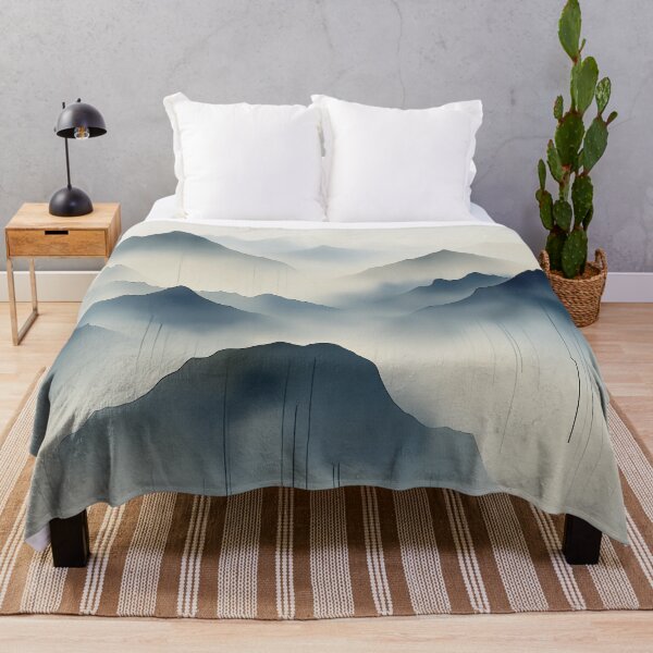 Item preview, Misty Mountain Layers | Tranquil Abstract Landscape designed and sold by solynneart.