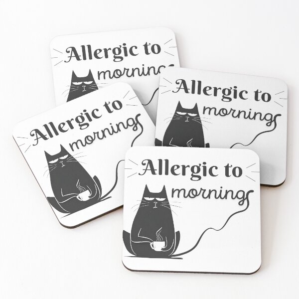 Item preview, Allergic to Mornings designed and sold by GediaPrints.