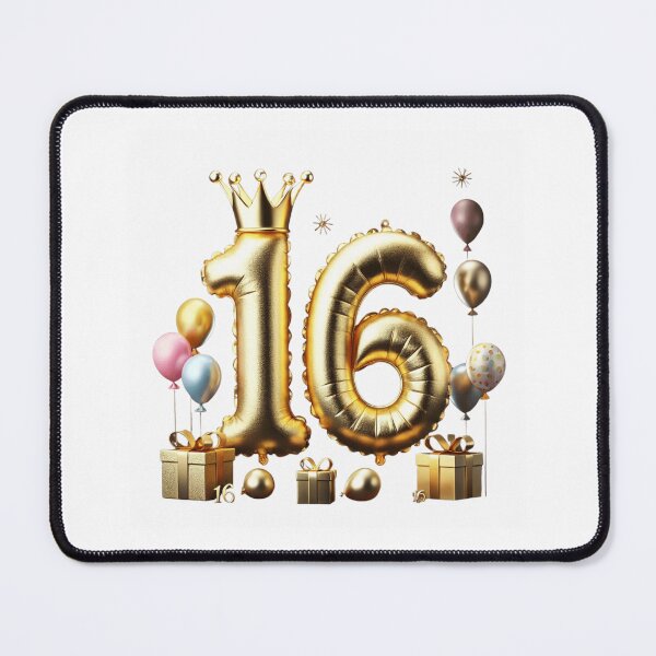 Item preview, Golden Balloon Number 16 with Crown and Birthday Party Decorations designed and sold by momo9981.