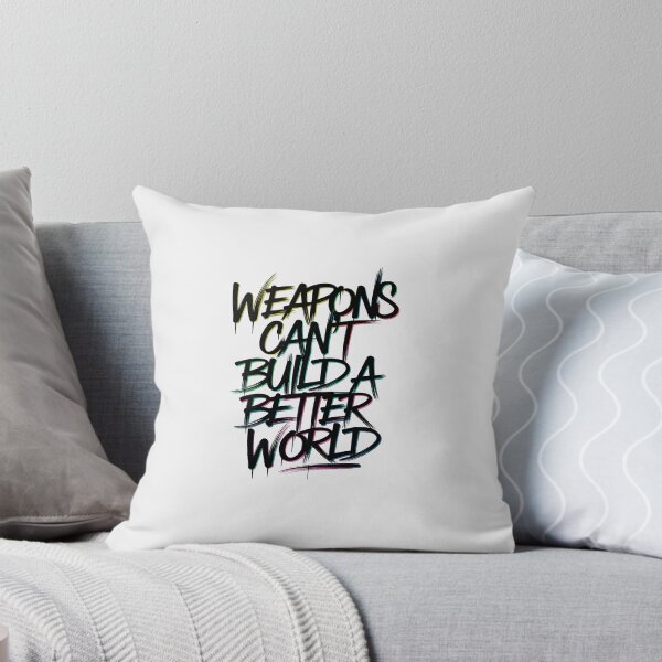 Item preview, Anti-War art – "Weapons Can’t Build a Better World" – Multicolor Typography Design designed and sold by paulo silveira.