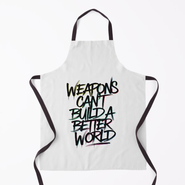 Item preview, Anti-War art – "Weapons Can’t Build a Better World" – Multicolor Typography Design designed and sold by paulo silveira.