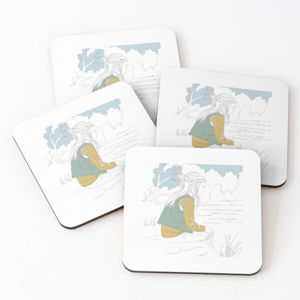 Item preview, Girl in the lake artistic linedrawing designed and sold by Newhyperion.