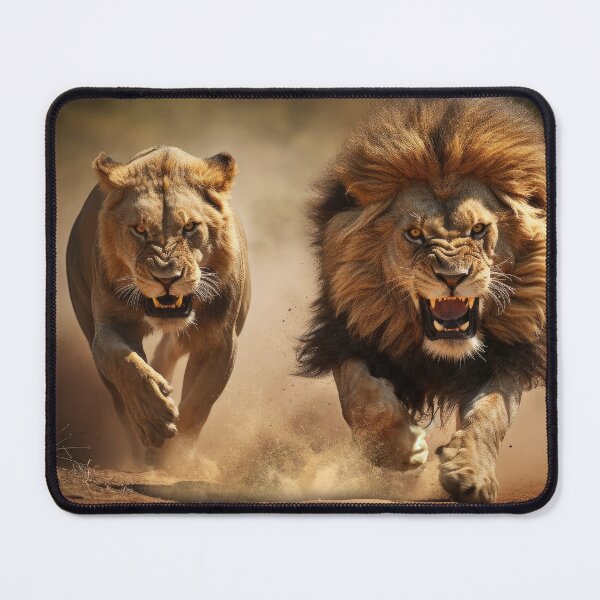 Item preview, Angry lions go hunting - Wildlife photo designed and sold by TheArtistOf2022.