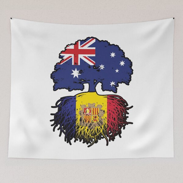 Item preview, Andorra Andorran Australian Australia Tree Roots Flag designed and sold by FlagX.