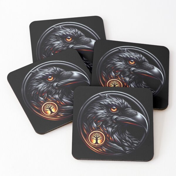 Item preview, Black Raven with the tree of life designed and sold by DeimosArtIntl.
