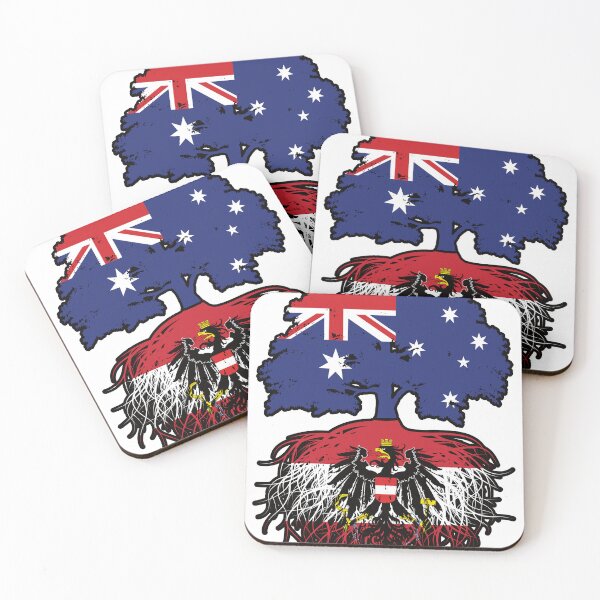 Item preview, Austria Austrian Australian Australia Tree Roots Flag designed and sold by FlagX.