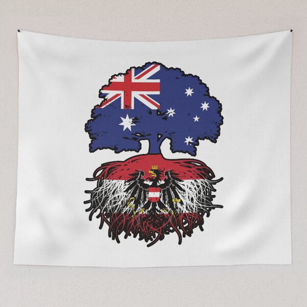 Item preview, Austria Austrian Australian Australia Tree Roots Flag designed and sold by FlagX.