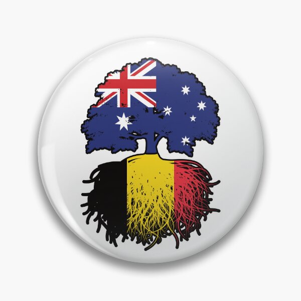 Item preview, Belgium Belgian Australian Australia Tree Roots Flag designed and sold by FlagX.
