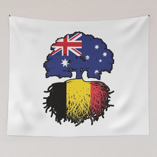 Item preview, Belgium Belgian Australian Australia Tree Roots Flag designed and sold by FlagX.