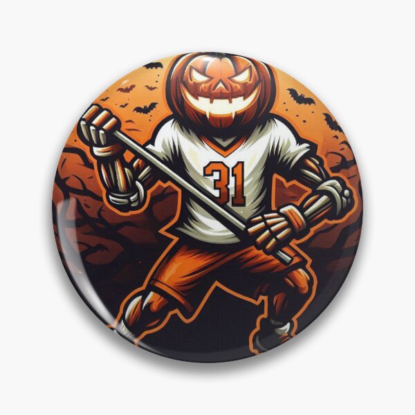 Item preview, Halloween Lacrosse Jack O Lantern designed and sold by SportsMomsRock.
