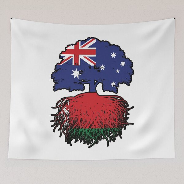 Item preview, Belarus Belarusian Australian Australia Tree Roots Flag designed and sold by FlagX.