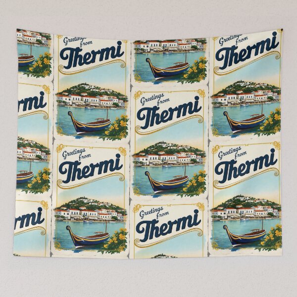 Item preview, Greetings from Thermi Central Macedonia Postcard Vintage Retro Travel Vintage designed and sold by TravelPostcardGems.