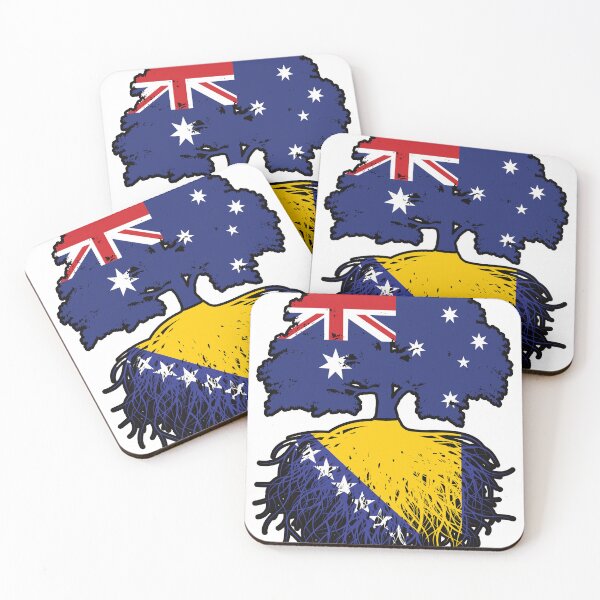 Item preview, Bosnia Bosnian Australian Australia Tree Roots Flag designed and sold by FlagX.