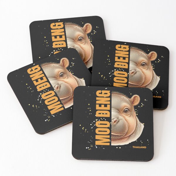 Item preview, Moo Deng - Stylish Hippo Face designed and sold by GorinART.