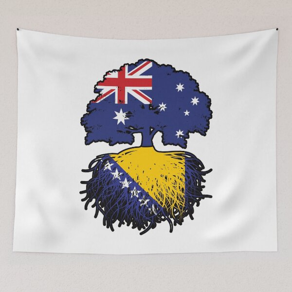 Item preview, Bosnia Bosnian Australian Australia Tree Roots Flag designed and sold by FlagX.