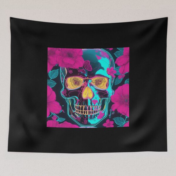 Item preview, Skull with flowers  designed and sold by Strikebolt.