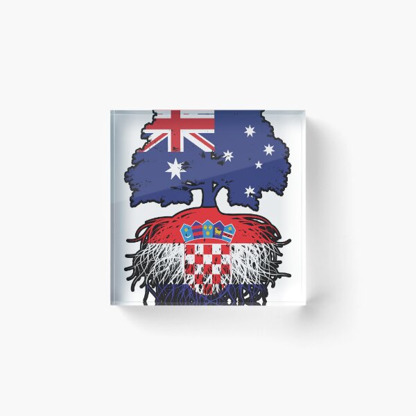 Item preview, Croatia Croatian Australian Australia Tree Roots Flag designed and sold by FlagX.