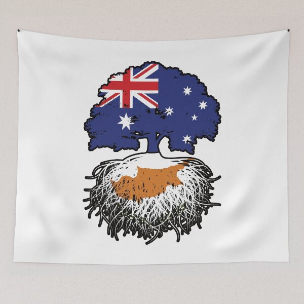 Item preview, Cyprus Cypriot Australian Australia Tree Roots Flag designed and sold by FlagX.