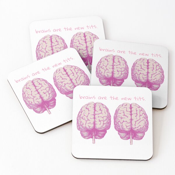 Item preview, Brains are the new tits. designed and sold by QueerPenguin.
