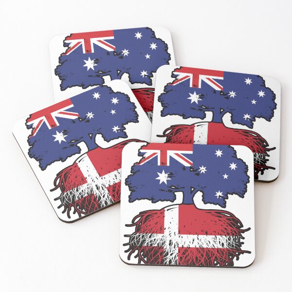 Item preview, Denmark Danish Australian Australia Tree Roots Flag designed and sold by FlagX.