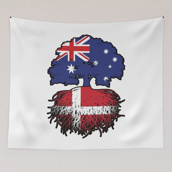 Item preview, Denmark Danish Australian Australia Tree Roots Flag designed and sold by FlagX.
