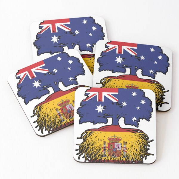 Item preview, Spain Spanish Australian Australia Tree Roots Flag designed and sold by FlagX.