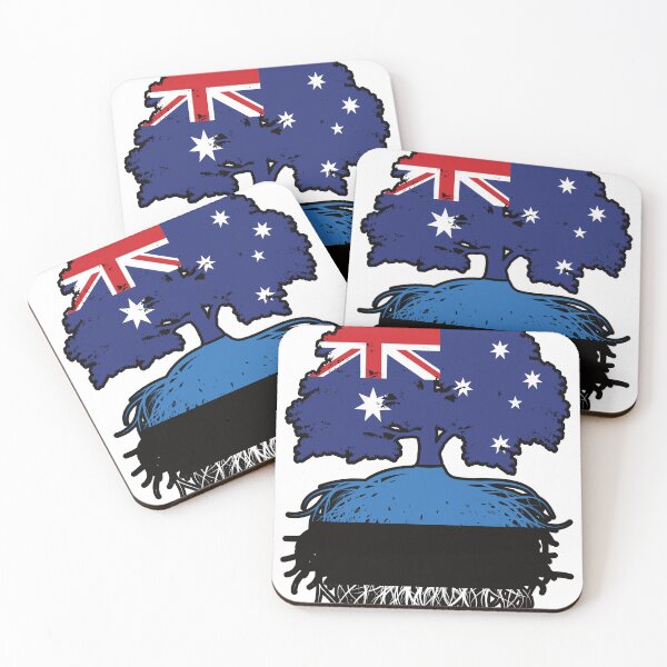 Item preview, Estonia Estonian Australian Australia Tree Roots Flag designed and sold by FlagX.