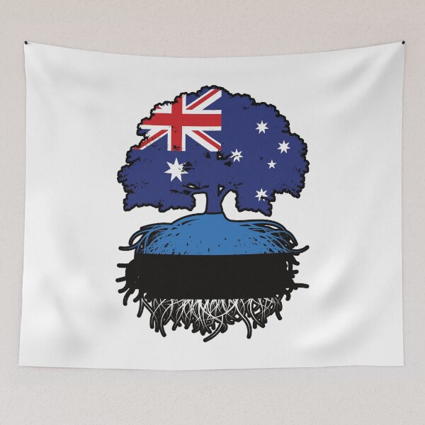 Item preview, Estonia Estonian Australian Australia Tree Roots Flag designed and sold by FlagX.