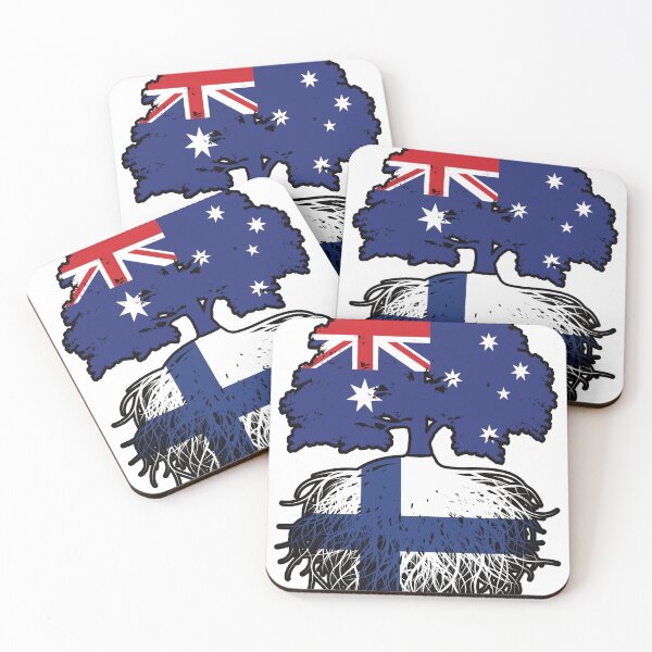 Item preview, Finland Finnish Australian Australia Tree Roots Flag designed and sold by FlagX.