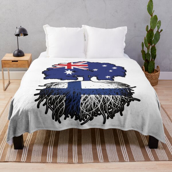 Item preview, Finland Finnish Australian Australia Tree Roots Flag designed and sold by FlagX.