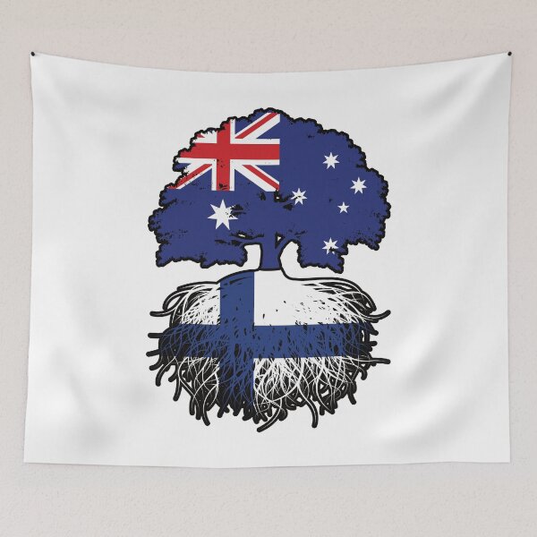 Item preview, Finland Finnish Australian Australia Tree Roots Flag designed and sold by FlagX.