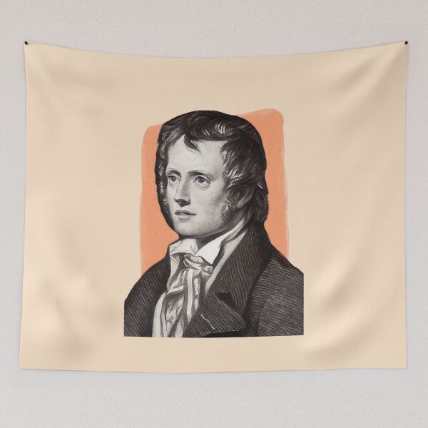 Item preview, English Poet John Clare - orange - illustration  designed and sold by Litstoy.