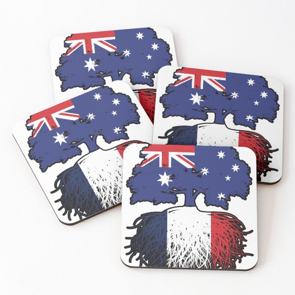 Item preview, France French Australian Australia Tree Roots Flag designed and sold by FlagX.