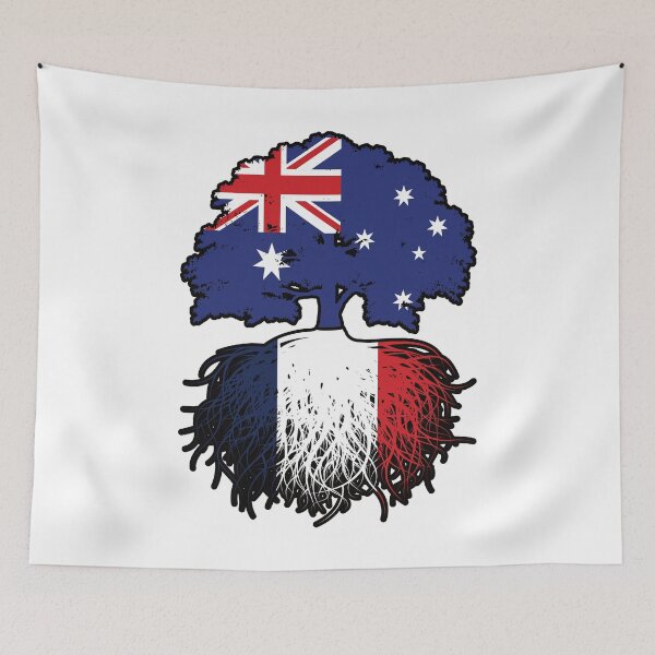 Item preview, France French Australian Australia Tree Roots Flag designed and sold by FlagX.