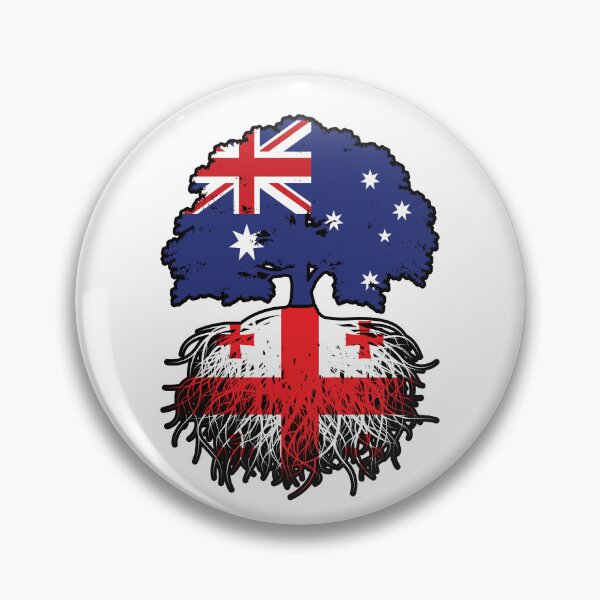 Item preview, Georgia Georgian Australian Australia Tree Roots Flag designed and sold by FlagX.
