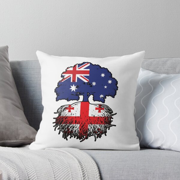 Item preview, Georgia Georgian Australian Australia Tree Roots Flag designed and sold by FlagX.