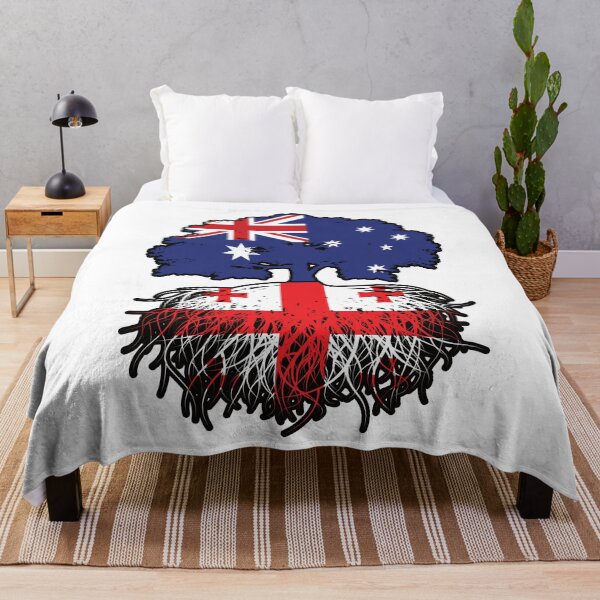 Item preview, Georgia Georgian Australian Australia Tree Roots Flag designed and sold by FlagX.