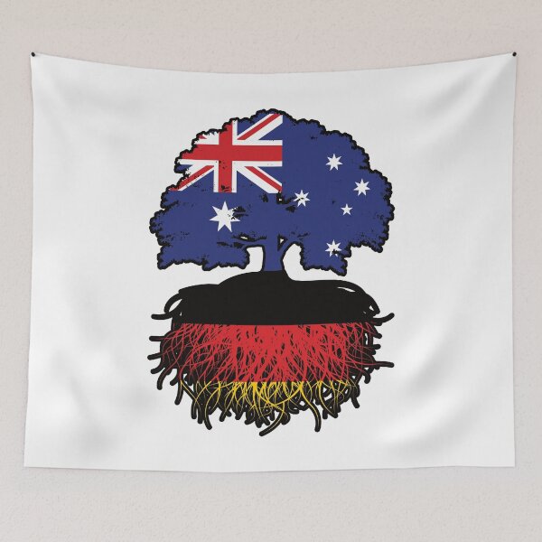 Item preview, Germany German Australian Australia Tree Roots Flag designed and sold by FlagX.